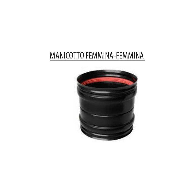 Manicotto FF 80 / 100 mm INOX verniciato nero