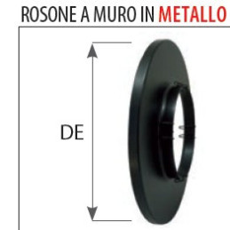 Rosone 80 o 100 mm metallo nero